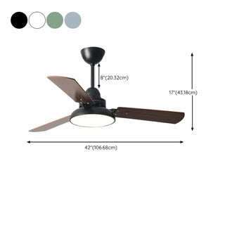 Modern Wood 3 Blades Standard Remote Ceiling Fan Light Zawala #size