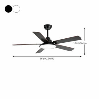 Modern Wood 3 Blades Standard Remote Ceiling Fan Light Zawala Image - 22