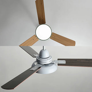 Modern Wood 3 Blades Standard Remote Ceiling Fan Light Zawala Image - 5