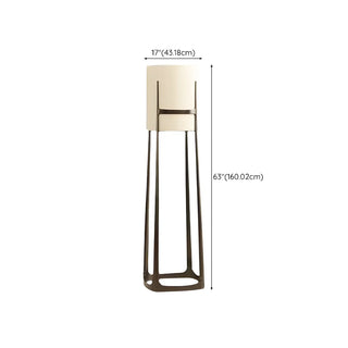 Minimalist White Cylinder Metal Modern Floor Lamp Zawala #size