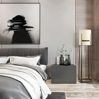 Minimalist White Cylinder Metal Modern Floor Lamp Zawala Image - 7