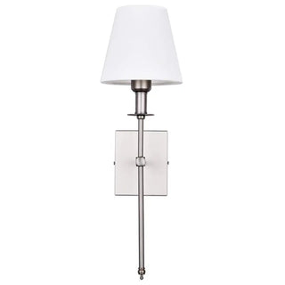 Simple White Fabric Cylinder Gold Metal Wall Sconce Zawala Image - 7