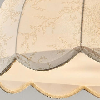 ZOWALA - Modern White Fabric Flower Drum Chandelier Image - 9