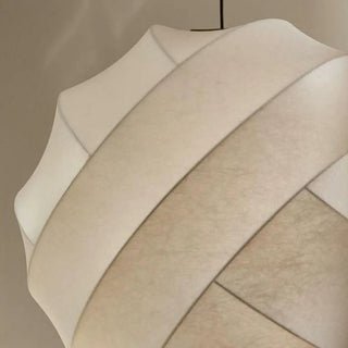ZOWALA - Minimalist Globe Fabric Bedroom White Pendant Light Image - 10