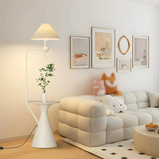 Adjustable Trendy White Cone Side Table Floor Lamp Zawala Image - 10