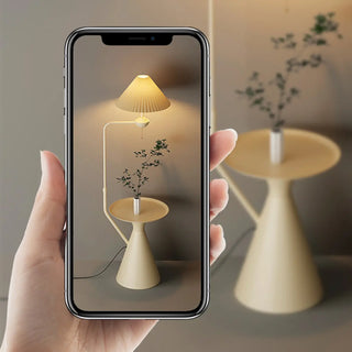 Adjustable Trendy White Cone Side Table Floor Lamp Zawala Image - 11