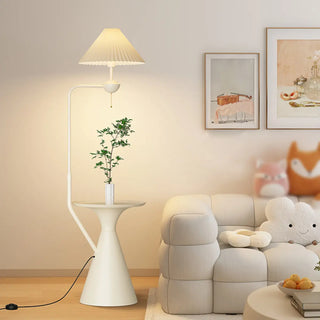 Adjustable Trendy White Cone Side Table Floor Lamp Zawala Image - 14
