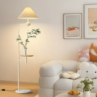 Adjustable Trendy White Cone Side Table Floor Lamp Zawala Image - 15