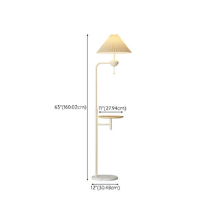 Adjustable Trendy White Cone Side Table Floor Lamp Zawala #size