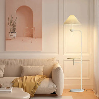 Adjustable Trendy White Cone Side Table Floor Lamp Zawala Image - 8