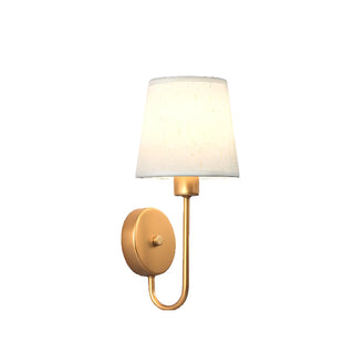 Fabric Shade Antler-Inspired Bedroom Wall Sconce Zawala Image - 11