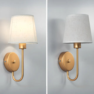Fabric Shade Antler-Inspired Bedroom Wall Sconce Zawala Image - 21