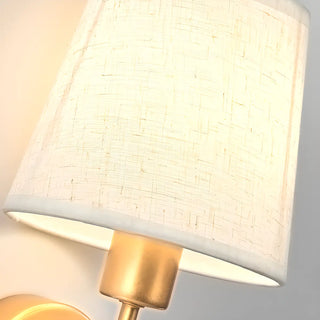 Fabric Shade Antler-Inspired Bedroom Wall Sconce Zawala Image - 25