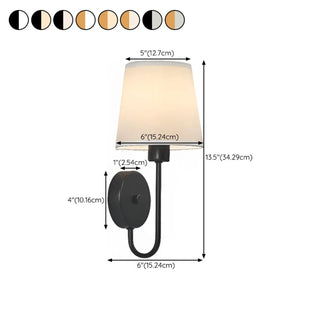 Fabric Shade Antler-Inspired Bedroom Wall Sconce Zawala Image - 27