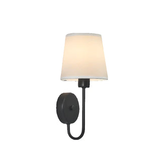 Fabric Shade Antler-Inspired Bedroom Wall Sconce Zawala Image - 5