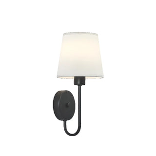 Fabric Shade Antler-Inspired Bedroom Wall Sconce Zawala Image - 6