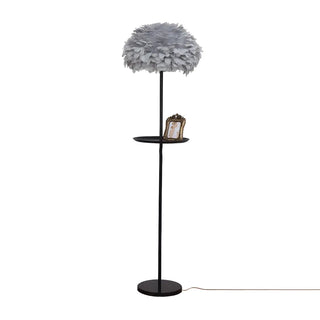 ZOWALA - Modern White Feather Metal Floor Lamp Image - 13