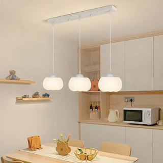 ZOWALA - Modern White Acrylic Flower Dining Room Pendant Light Image - 1