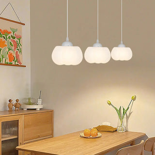 ZOWALA - Modern White Acrylic Flower Dining Room Pendant Light Image - 3
