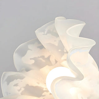 ZOWALA - Modern Bedroom Flower White Petal Glass Pendant Light Image - 10