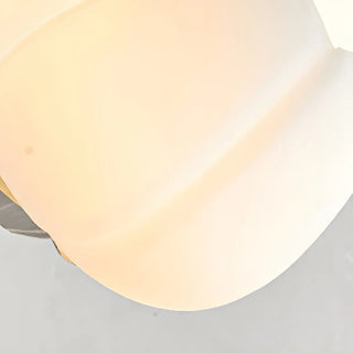 ZOWALA - Modern Bedroom Flower White Petal Glass Pendant Light Image - 11