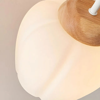Frosted Glass Floral Wood Color Bedroom Wall Sconce Zawala Image - 19