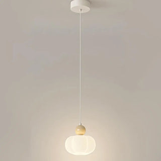 Modern Green Frosted Glass Globe Bedroom Pendant Light Zawala Image - 10