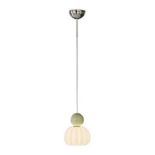 Modern Green Frosted Glass Globe Bedroom Pendant Light Zawala Image - 11