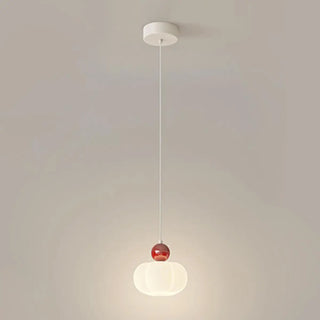Modern Green Frosted Glass Globe Bedroom Pendant Light Zawala Image - 12