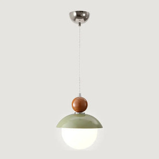 Modern Green Frosted Glass Globe Bedroom Pendant Light Zawala Image - 14