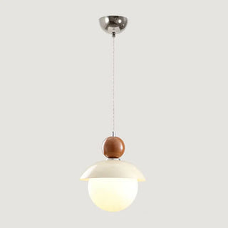 Modern Green Frosted Glass Globe Bedroom Pendant Light Zawala Image - 16