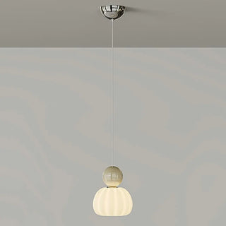 Modern Green Frosted Glass Globe Bedroom Pendant Light Zawala Image - 17