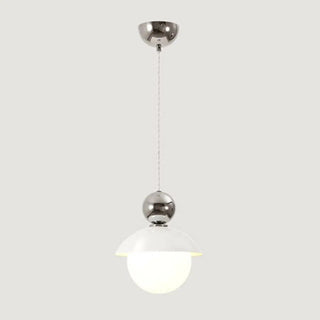 Modern Green Frosted Glass Globe Bedroom Pendant Light Zawala Image - 18
