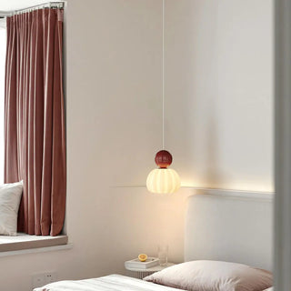 Modern Green Frosted Glass Globe Bedroom Pendant Light Zawala Image - 4