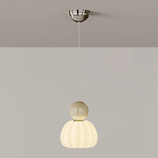 Modern Green Frosted Glass Globe Bedroom Pendant Light Zawala Image - 7