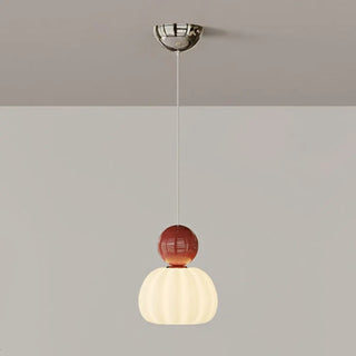 Modern Green Frosted Glass Globe Bedroom Pendant Light Zawala Image - 8