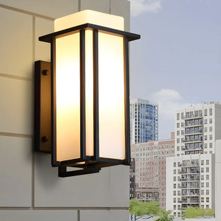 ZOWALA - Modish White Rectangular Frosted Glass Wall Lights Image - 1