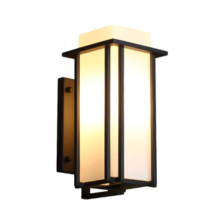 ZOWALA - Modish White Rectangular Frosted Glass Wall Lights Image - 3