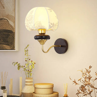 ZOWALA - Modern Metal Fabric Shade Wall Light Image - 1