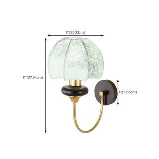 ZOWALA - Modern Metal Fabric Shade Wall Light #size