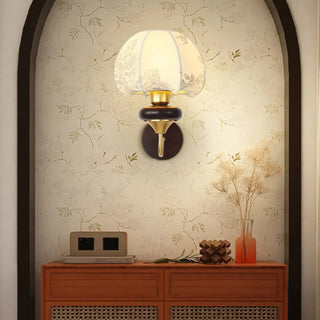 ZOWALA - Modern Metal Fabric Shade Wall Light Image - 3