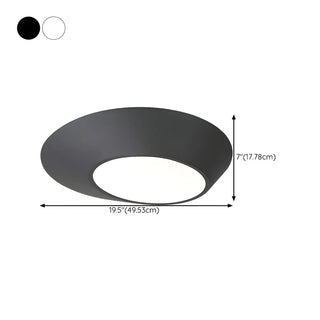 Hallway Black White Geometric Section Flush Mount Light Zawala #size