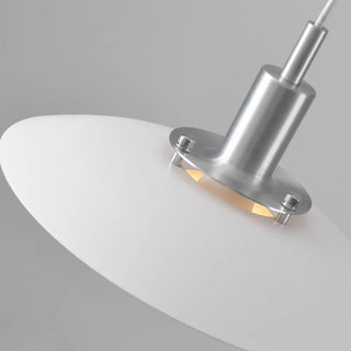 ZOWALA - Modern Dining Room White Dome Adjustable Arm Pendant Light Image - 13