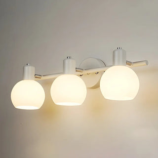 Modern 3-Light Glass Globe Black Vanity Light Fixture Zawala Image - 2