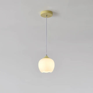 ZOWALA - Modern White Glass Dome Green Bedroom Pendant Light  Image - 10