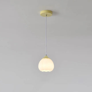 ZOWALA - Modern White Glass Dome Green Bedroom Pendant Light  Image - 11