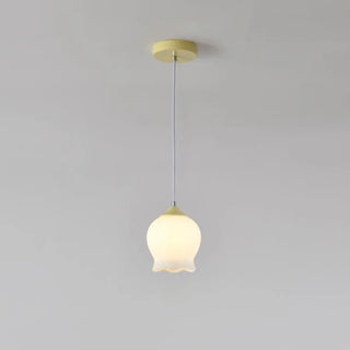 ZOWALA - Modern White Glass Dome Green Bedroom Pendant Light  Image - 13