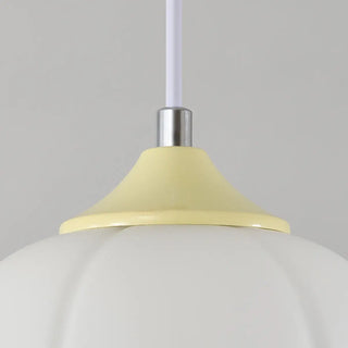ZOWALA - Modern White Glass Dome Green Bedroom Pendant Light  Image - 16