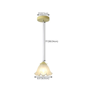 ZOWALA - Modern White Glass Dome Green Bedroom Pendant Light  Image - 23