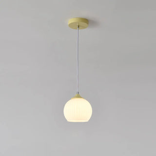 ZOWALA - Modern White Glass Dome Green Bedroom Pendant Light  Image - 8